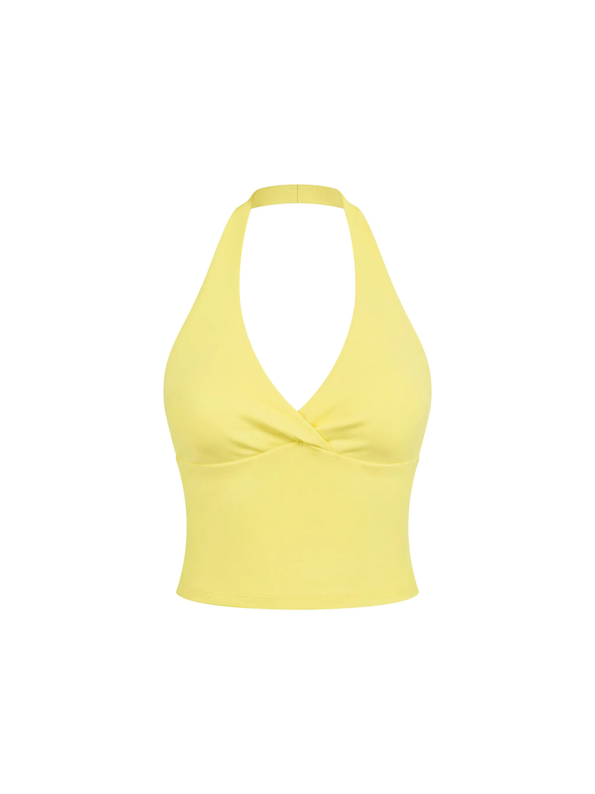 Ruched Halter Yoga Tank Top