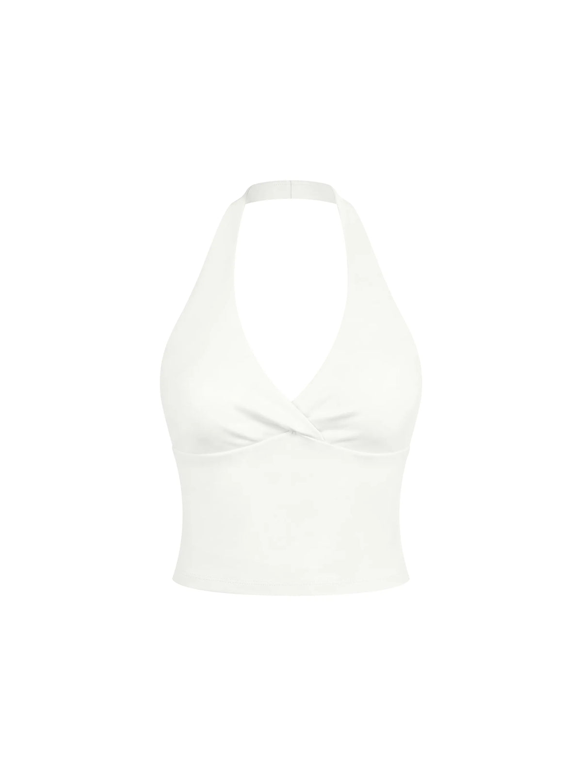 Ruched Halter Yoga Tank Top