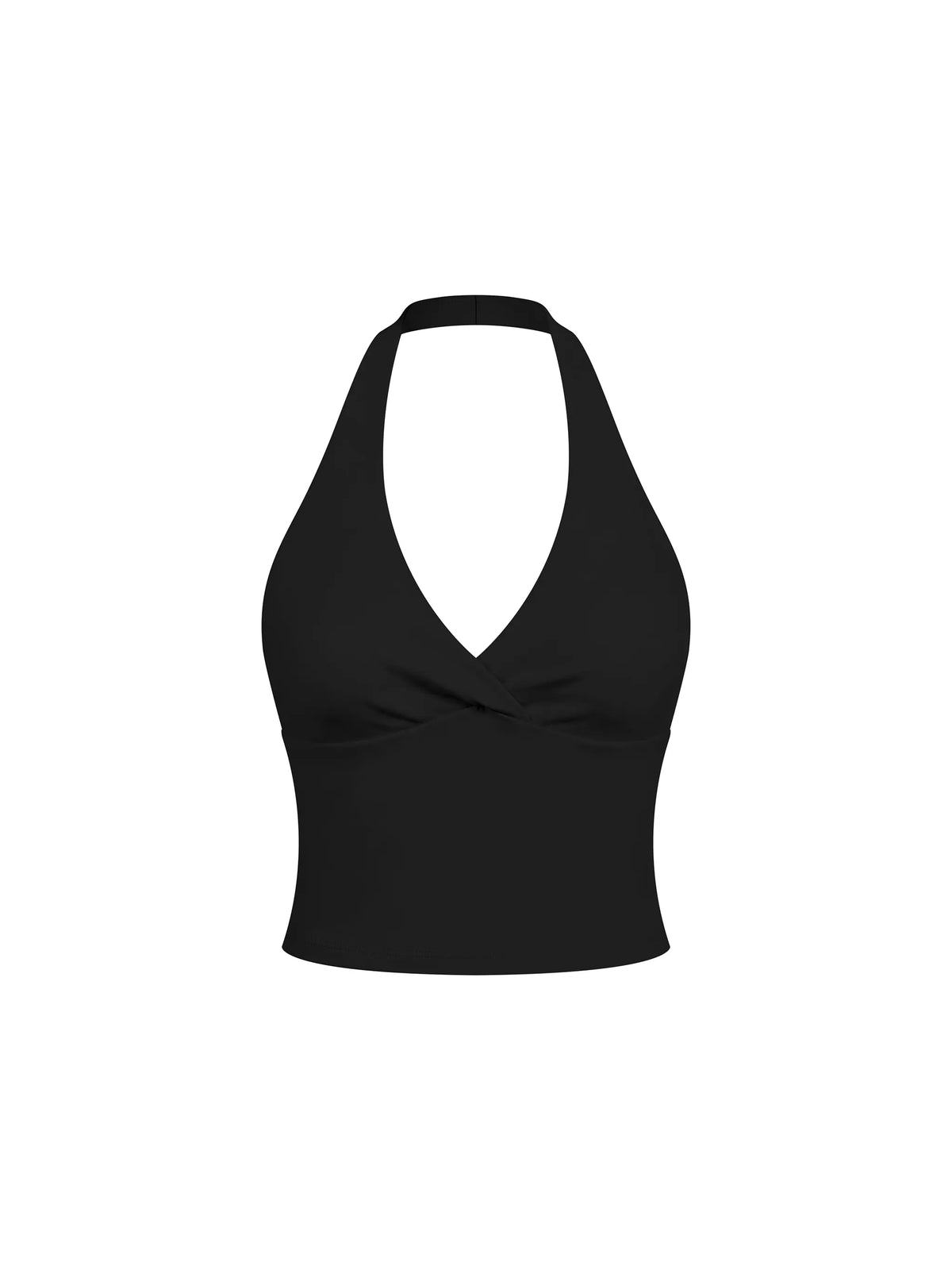 Ruched Halter Yoga Tank Top