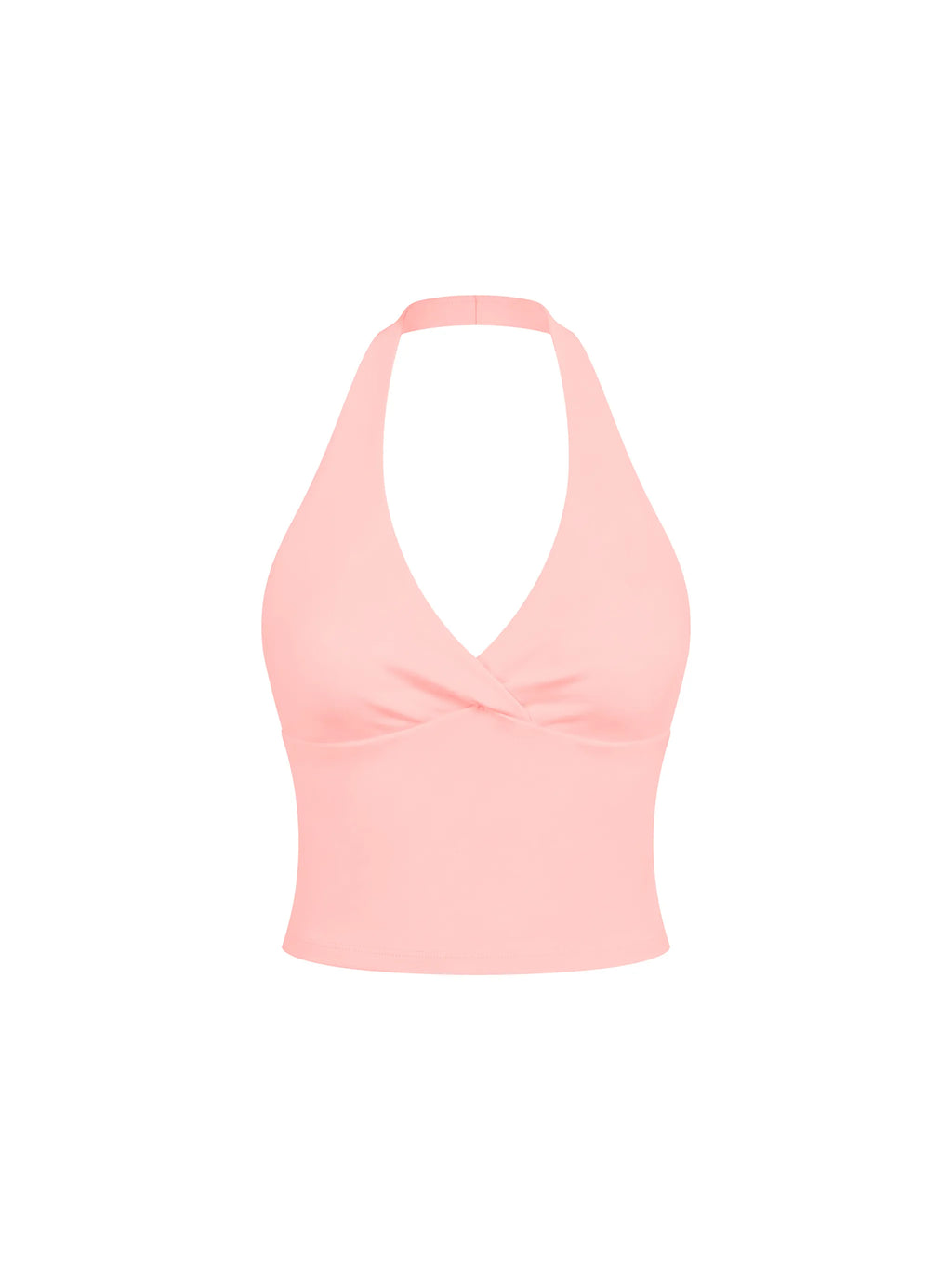 Ruched Halter Yoga Tank Top