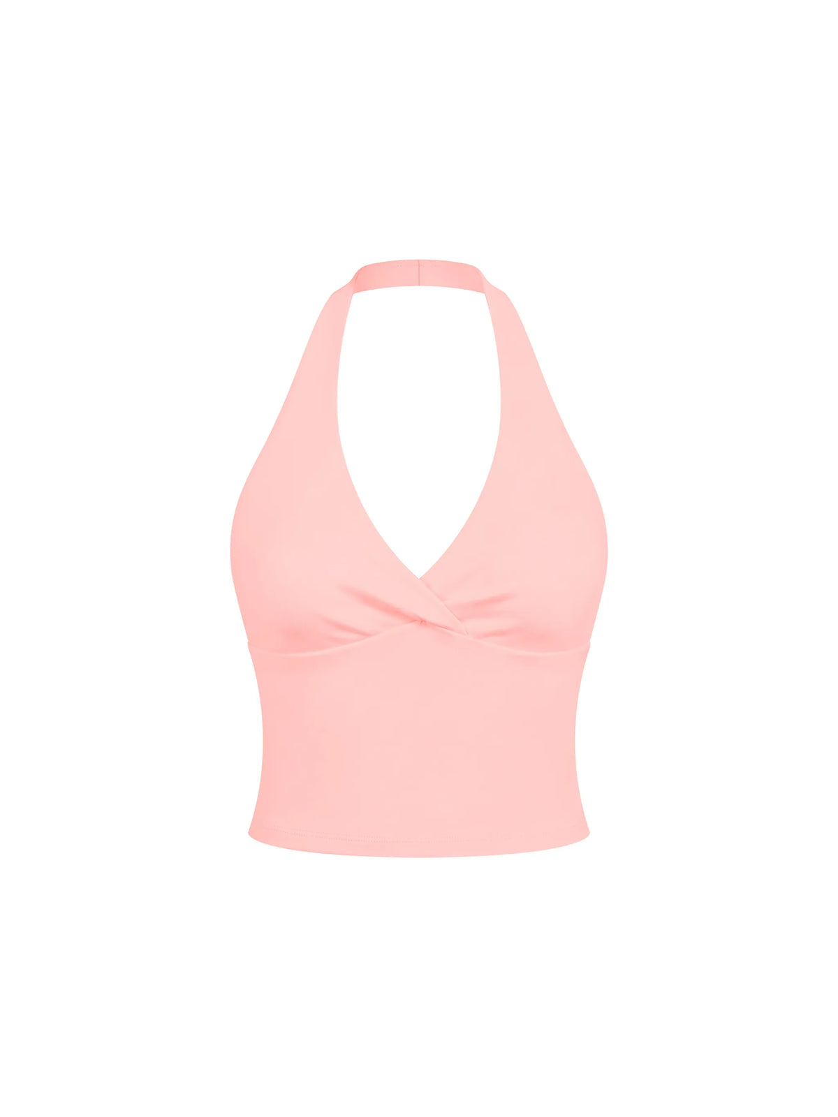 Ruched Halter Yoga Tank Top